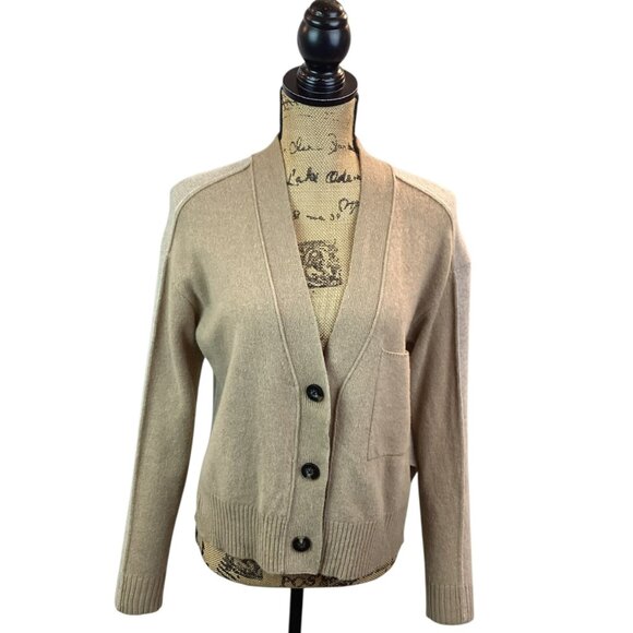 Everlane Womens XS Wool Blend Button Cardigan Sweater Beige - Picture 3 of 10